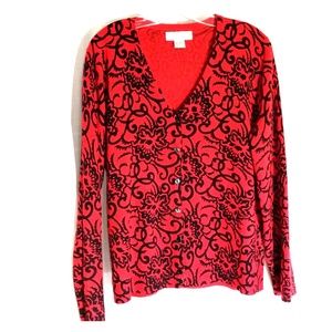 Sag Harbor "L" red/black sweater